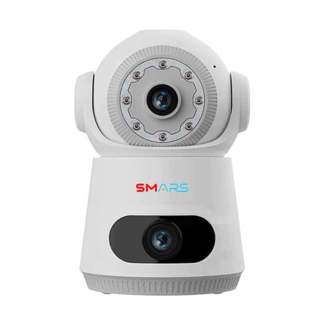 17 Smars 4+4MP Dual Lens HD WiFi Robot CCTV Camera - Image 1