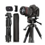 Professional 76-Inch Aluminium Camera Tripod with Travel Bag – 10KG Load